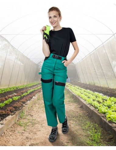 Kalhoty pas COOL TREND dámské zeleno-černé