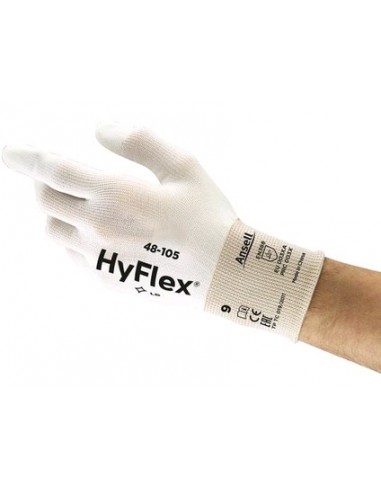 Povrstvené rukavice ANSELL HYFLEX 48-105, bílé